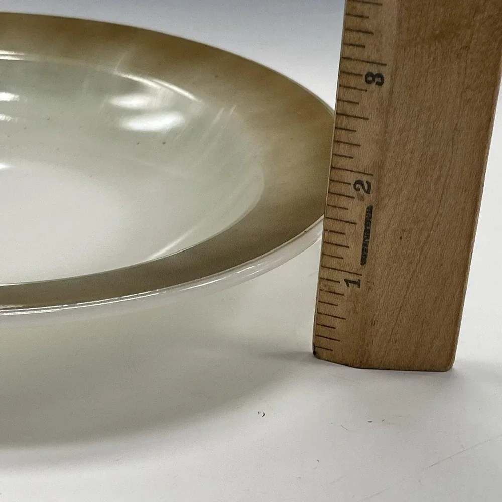 Vintage‎ FEDERAL GLASS Mesa Glass Iridescent Brown Rim Soup Bowl Speckle A41